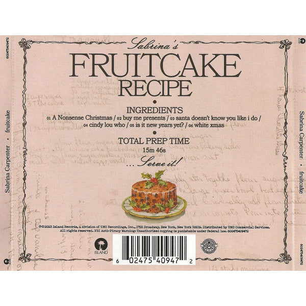 سابرينا كاربنتر - كعكة الفاكهة - قرص مضغوط