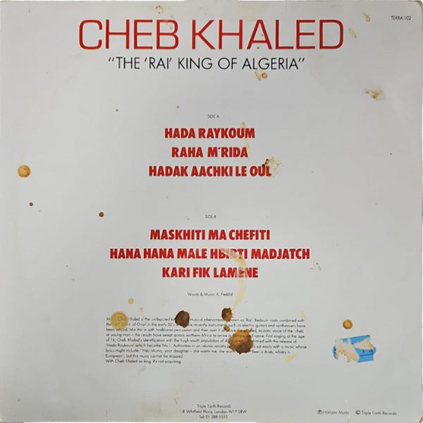 Cheb Khaled - Hada Raykoum - LP - (Used Vinyl)