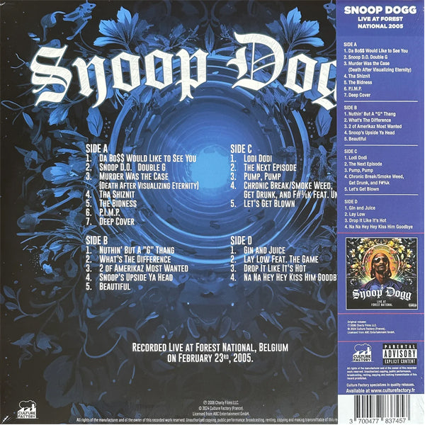 Snoop Dogg - Live At Forest National 2005 (RSD Collector's Edition Black & White Smoke) - 2LP