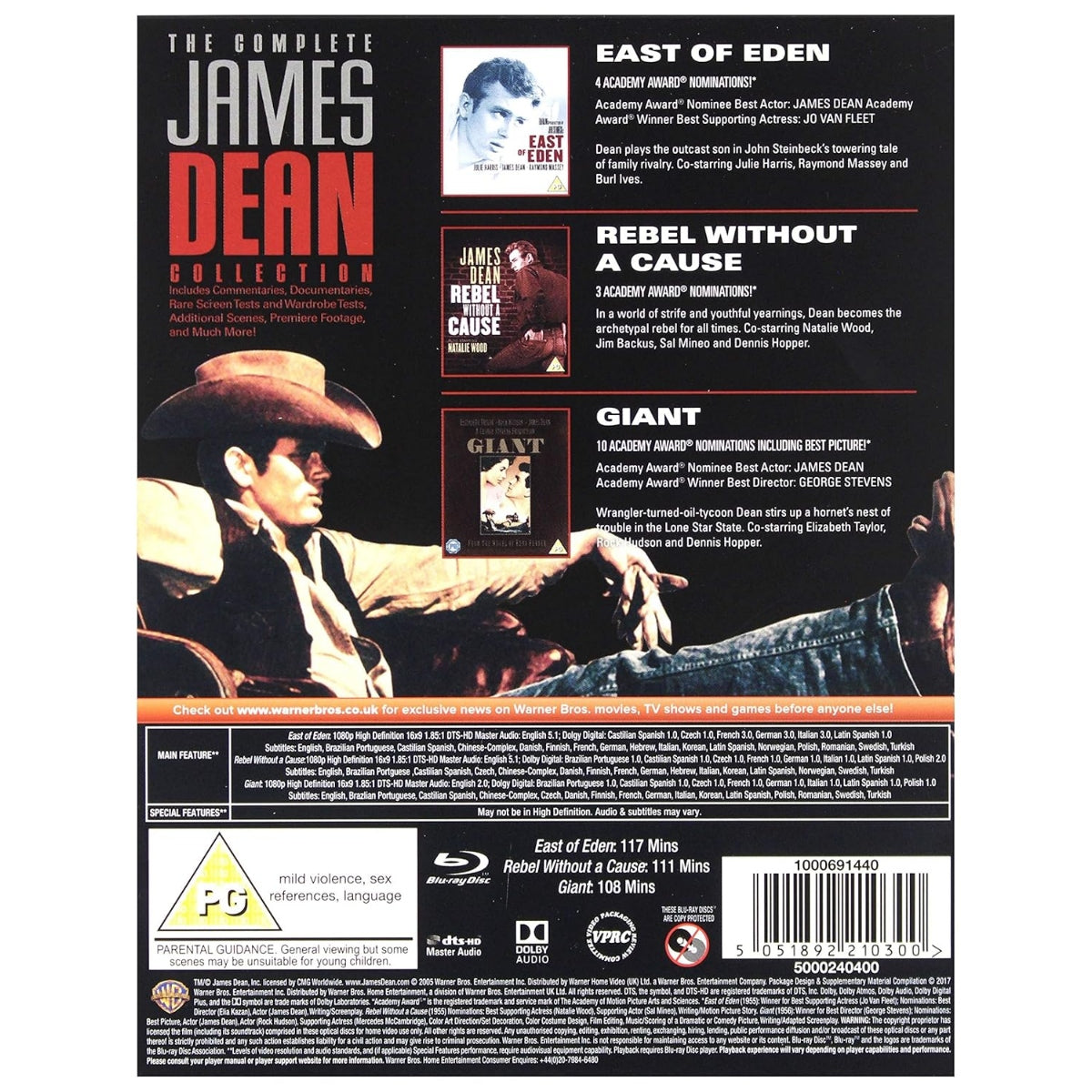 The Complete James Dean Collection (3 Disc Set) - Blu-Ray