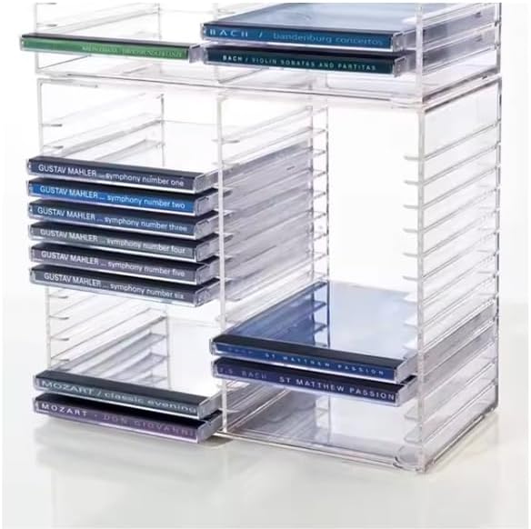 Clear Acrylic CD Rack – 3mm Thick, Sleek Organizer for CDs, 270×125×220mm