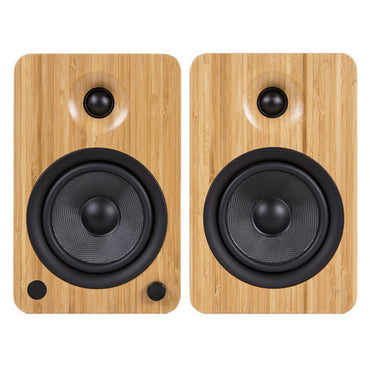 Kanto YU6BAMBOO Bluetooth Powered Speakers - 200 Watts - Phono Preamp (Bamboo)