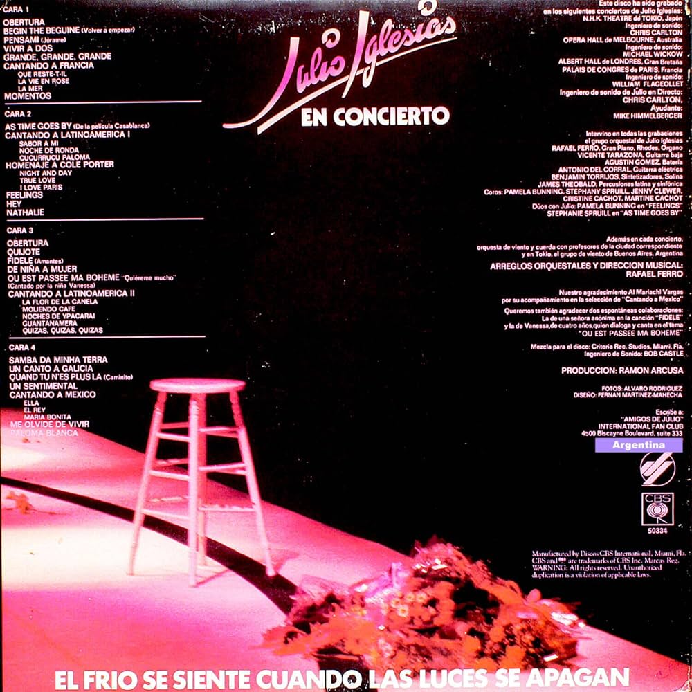 خوليو إغليسياس - En Concierto - 2LP (فينيل مستعمل)