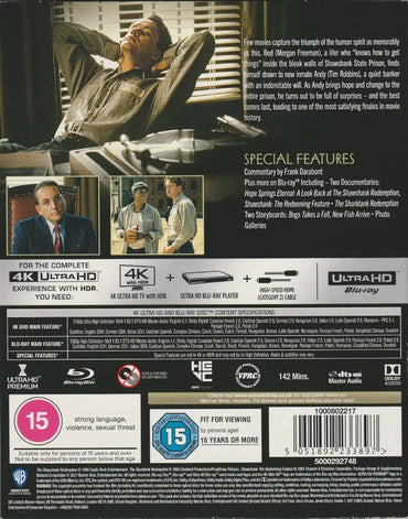 فيلم الخلاص من شاوشانك - بلو راي 4K