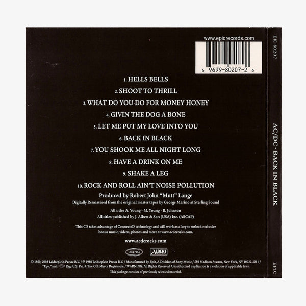 AC/DC - Back In Black - CD