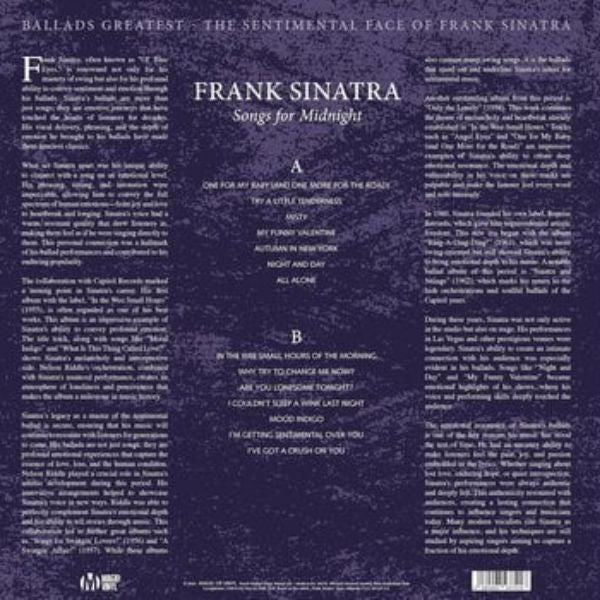 فرانك سيناترا - أغاني منتصف الليل (إصدار محدود ومرقم، فينيل رمادي وأزرق فاتح) - ألبوم