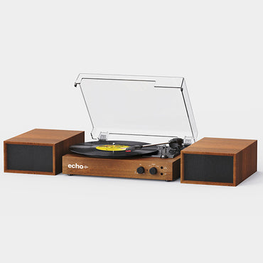 Echo Audio Bluetooth Turntable Player with External Speakers (Frankie) - Walnut (AS IS )