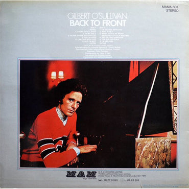 Gilbert O'Sullivan - Back To Front - LP (Used Vinyl)