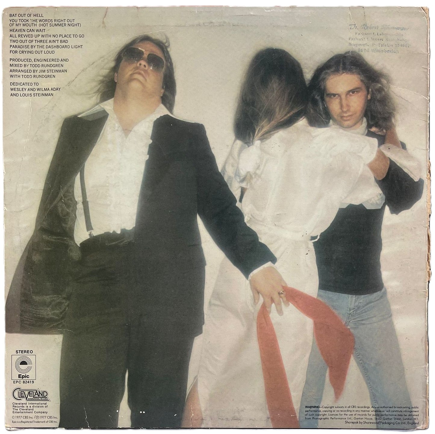 ميت لوف - بات آوت أوف هيل - ألبوم (فينيل مستعمل)