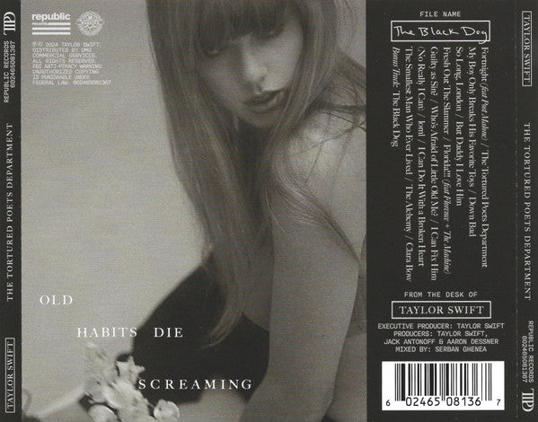 تايلور سويفت - قسم الشعراء المعذبين - الكلب الأسود - قرص مضغوط