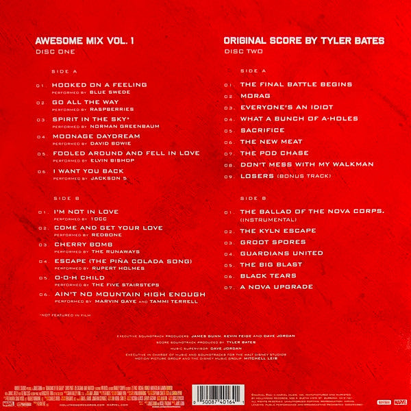 مجموعة فنانين - موسيقى تصويرية لفيلم حراس المجرة - (إصدار فاخر محدود من الفينيل الأحمر/الأصفر المتداخل) - ألبوم مزدوج