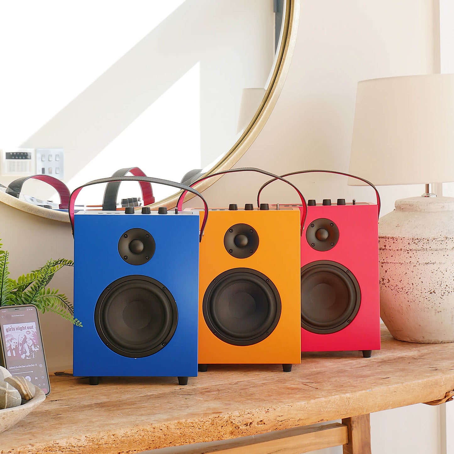 Steepletone Redefy Orange - Colourful And Powerful 50watt Bluetooth Speaker, With Detachable Fabric Cover. Tone And Base Control. Tws Function.