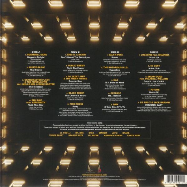 Various Artist - Now That'S What I Call Hip-Hop At 50 (Limited Edition Black Ice Vinyl) - 2LP