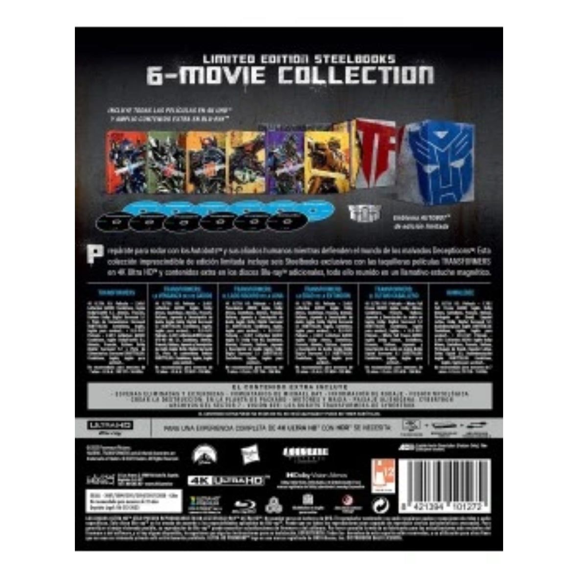 Transformers: 6 Movie Collection (Limited Edition Steelbook) - 4K Blu-ray