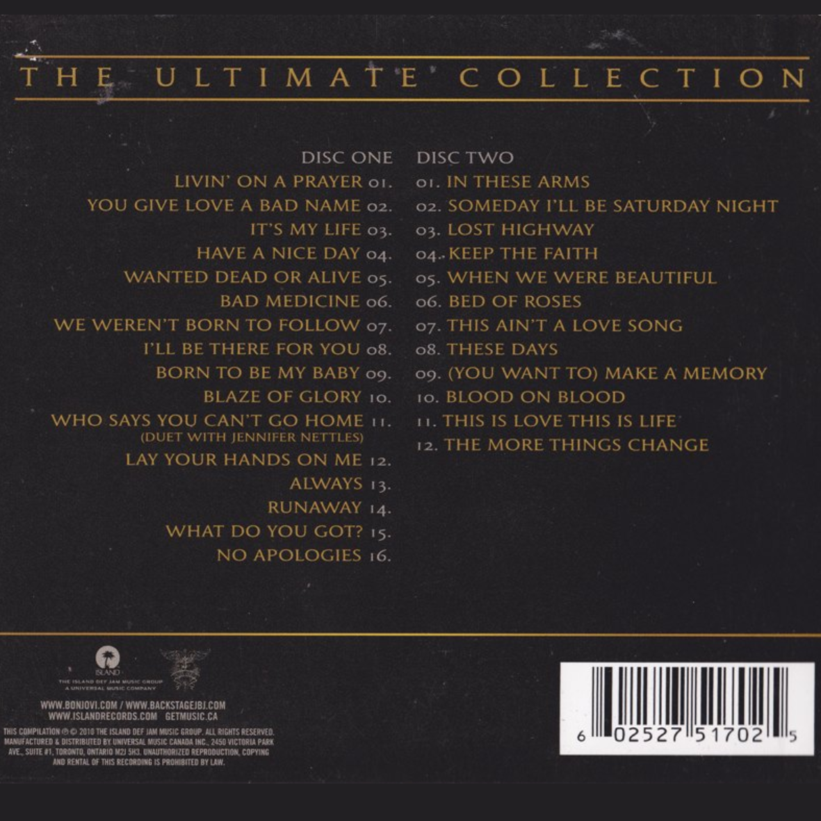 Bon Jovi - Greatest Hits - 2LP