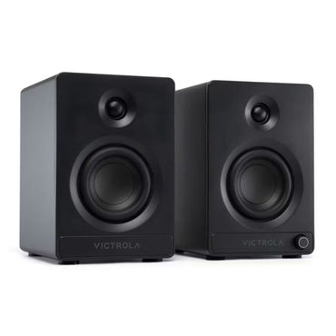 Victrola Tempo Bookshelf Speakers (VPS-400-BLK-INT)