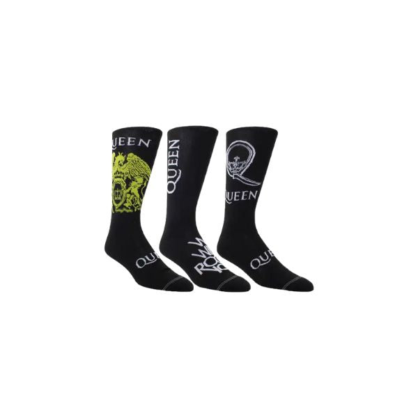 Queen - Queen Socks 3 Pack In Guitar Tin (One Size)