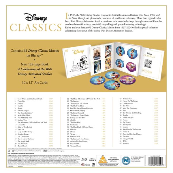 Disney Classics Complete Movie Collection (62 Film) Blu-ray