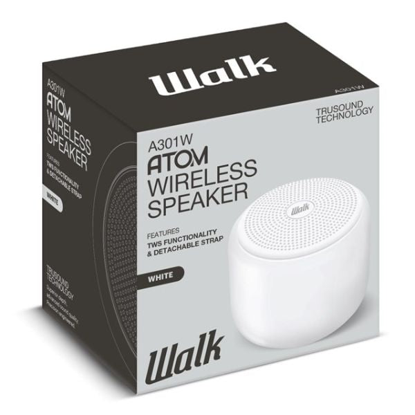 Walk Audio Atom Wireless Speaker (White)