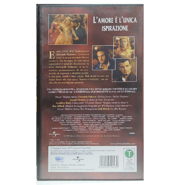 Joseph Fiennes - Shakespeare in Love (Italian) - VHS (Pre Owned)