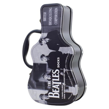 Perri's - Beatles - BBC - Crew Socks (3 Pack Collector Guitar Shape Tin)