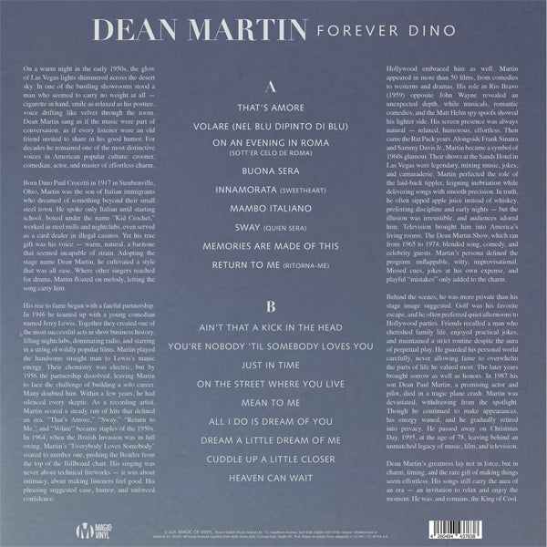 Dean Martin - Forever Dino (Limited Edition Colored Vinyl) - LP
