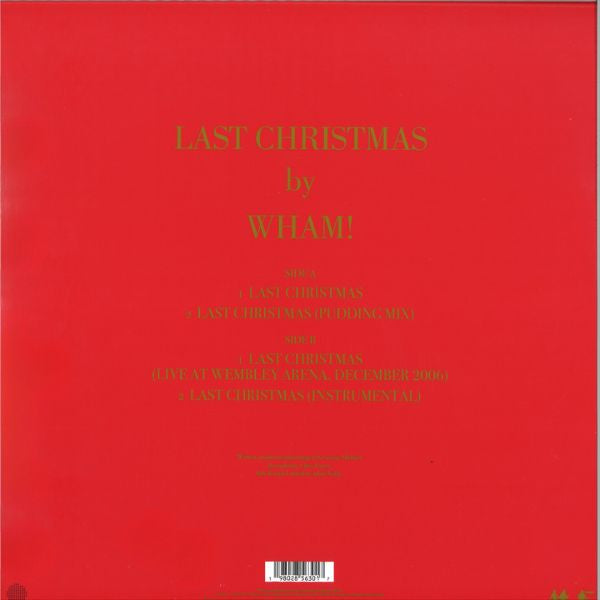 Wham! - Last Christmas (Limited Edition Picture Disc Zoetrope Vinyl) - 12"