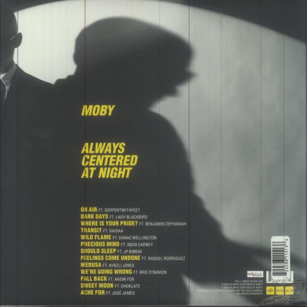 Moby - Always Centered At Night (Limited Edition Numbered Yellow Vinyl) - 2LP. Shop now online in UAE