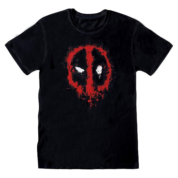 DEADPOOL Splat Face Black T-Shirt