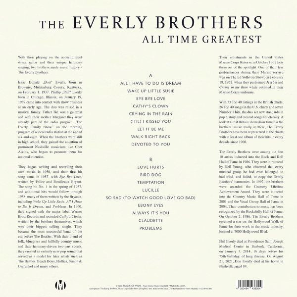 The Everly Brothers - All Time Greatest (Limited Edition, Red, Collector 180G Vinyl) - LP