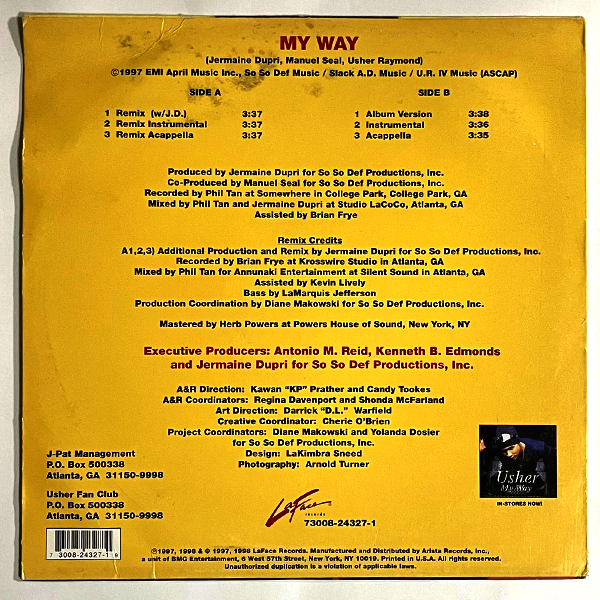 Usher - My Way - 12" (Used Vinyl). Shop now online in uae
