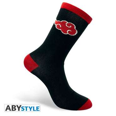 Akatsuki Logo Design Naruto Shippuden Licensed Black & Red Unisex One Size Fits All Crew Socks (One Pair). Shop now online in UAE