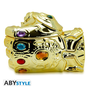 Thanos Infinity Gauntlet Design Marvel Licensed Chrome Gold 350 ml Ceramic 3D Mug