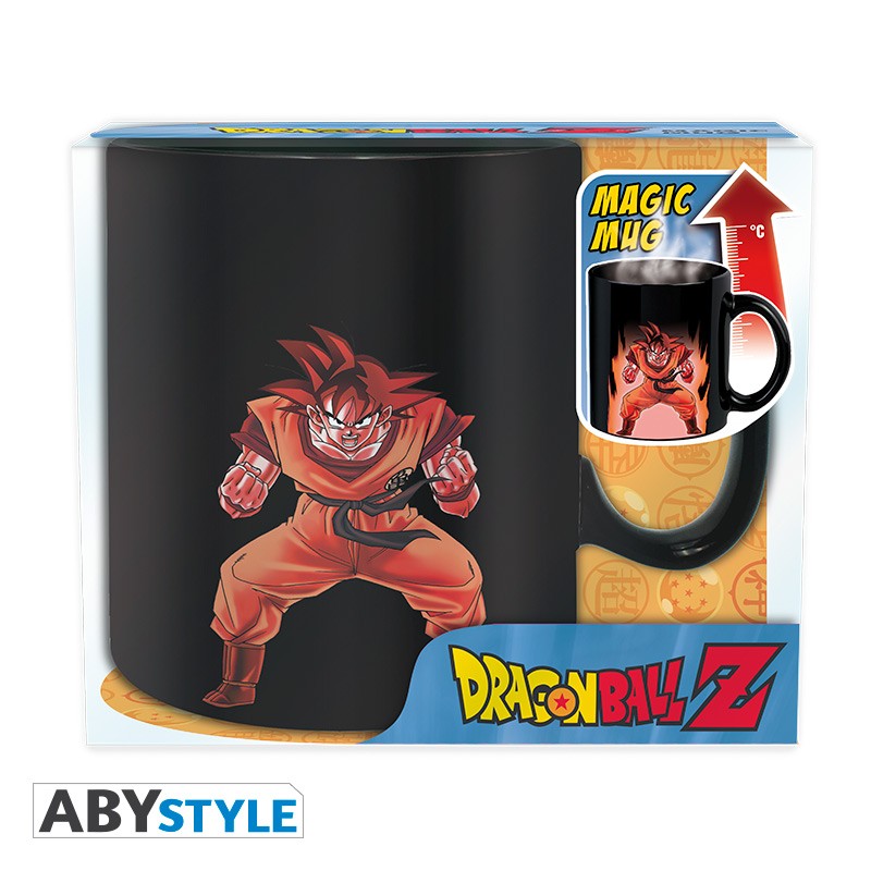 Son Goku Energy Aura Shenron and the 7 Dragon Balls Design Dragon Ball Z Licensed Black 460 ml Ceramic Heat Changing Mug