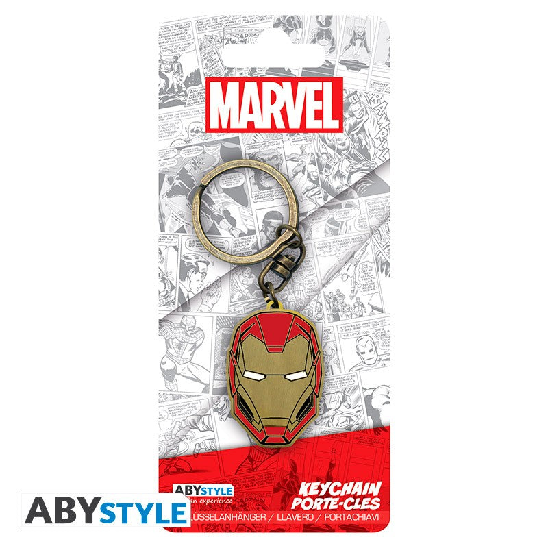 Iron Man Helmet Design Marvel Licensed Red and Gold High Quality Metal Keychain