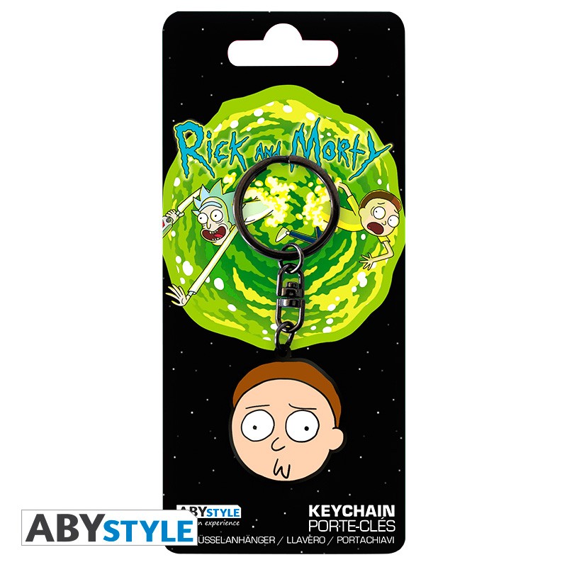 Rick and Morty Morty's Face Design Adult Swim Licensed Multi-Color High Quality Metal Keychain