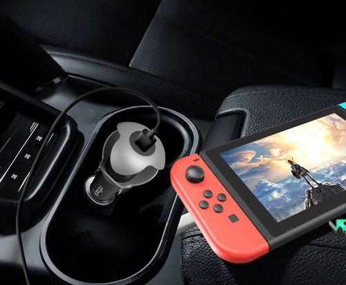 iPega : PG-SW057 USB-C Fast Car Charger with Cable Winder for Nintendo Switch/Smartphones/Tablets