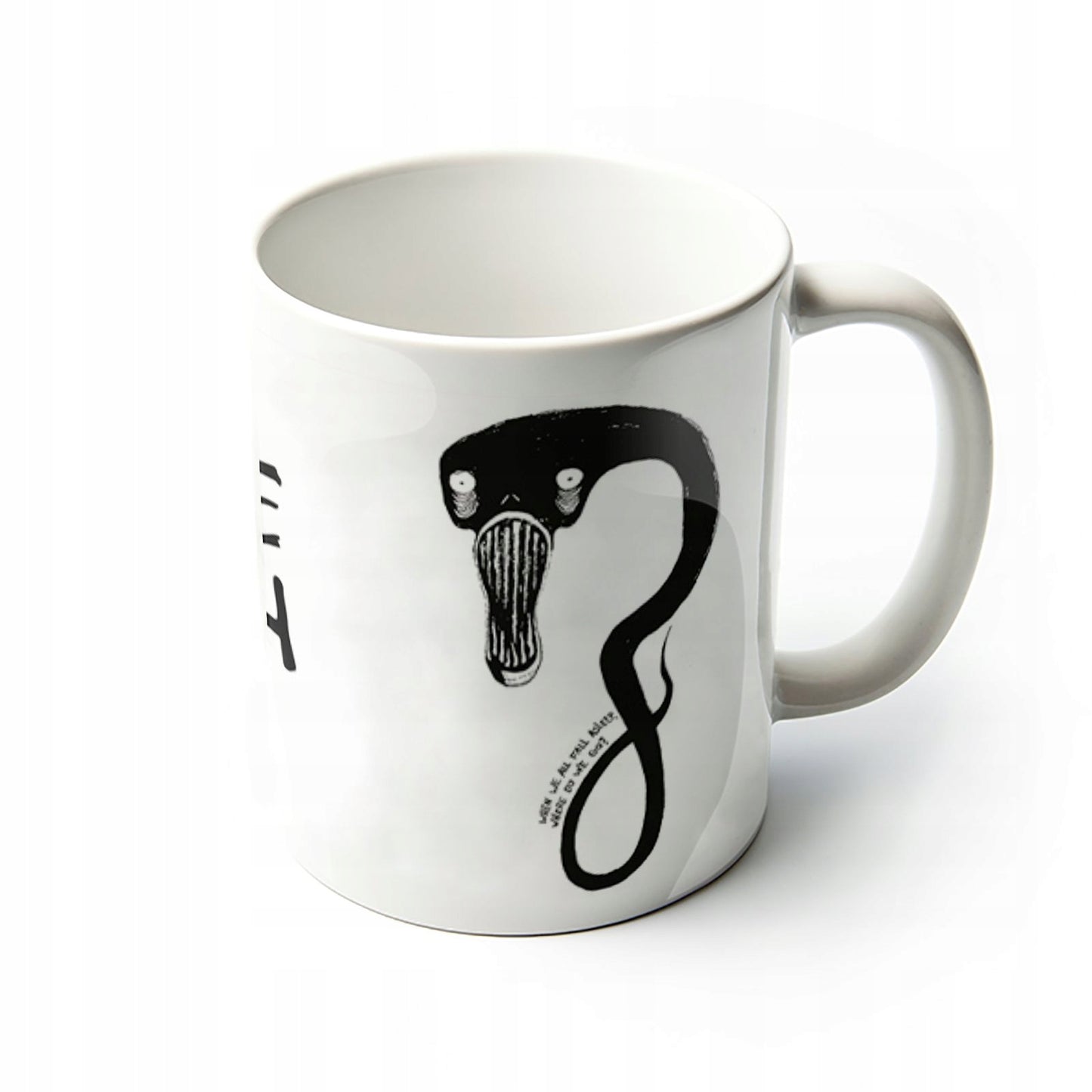 كوب أبيض من تصميم بيلي إيليش "غول"