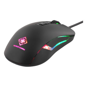 فأرة ألعاب Deltaco Gaming GAM-029 DM110 بمفاتيح Huano وحساسية DPI بصرية، لون أسود