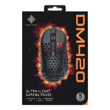 فأرة ألعاب Deltaco Gaming GAM-106 DM420 بمفاتيح Huano، خفيفة الوزن للغاية، سوداء اللون.