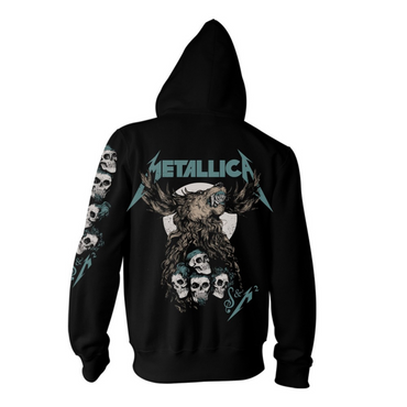 Metallica S&M2 Skulls Hoodie Sweatshirt with Zip