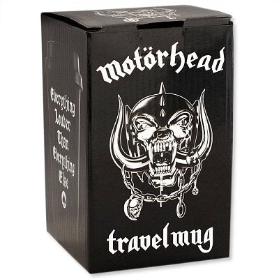 كوب سفر أسود بشعار Motorhead Warpig White Logo