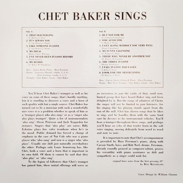 Chet Baker - Chet Baker Sings - LP