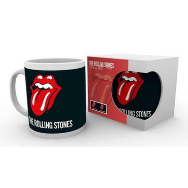 Rolling Stones 'Tongue' Red/White/Black Logo Design White Mug