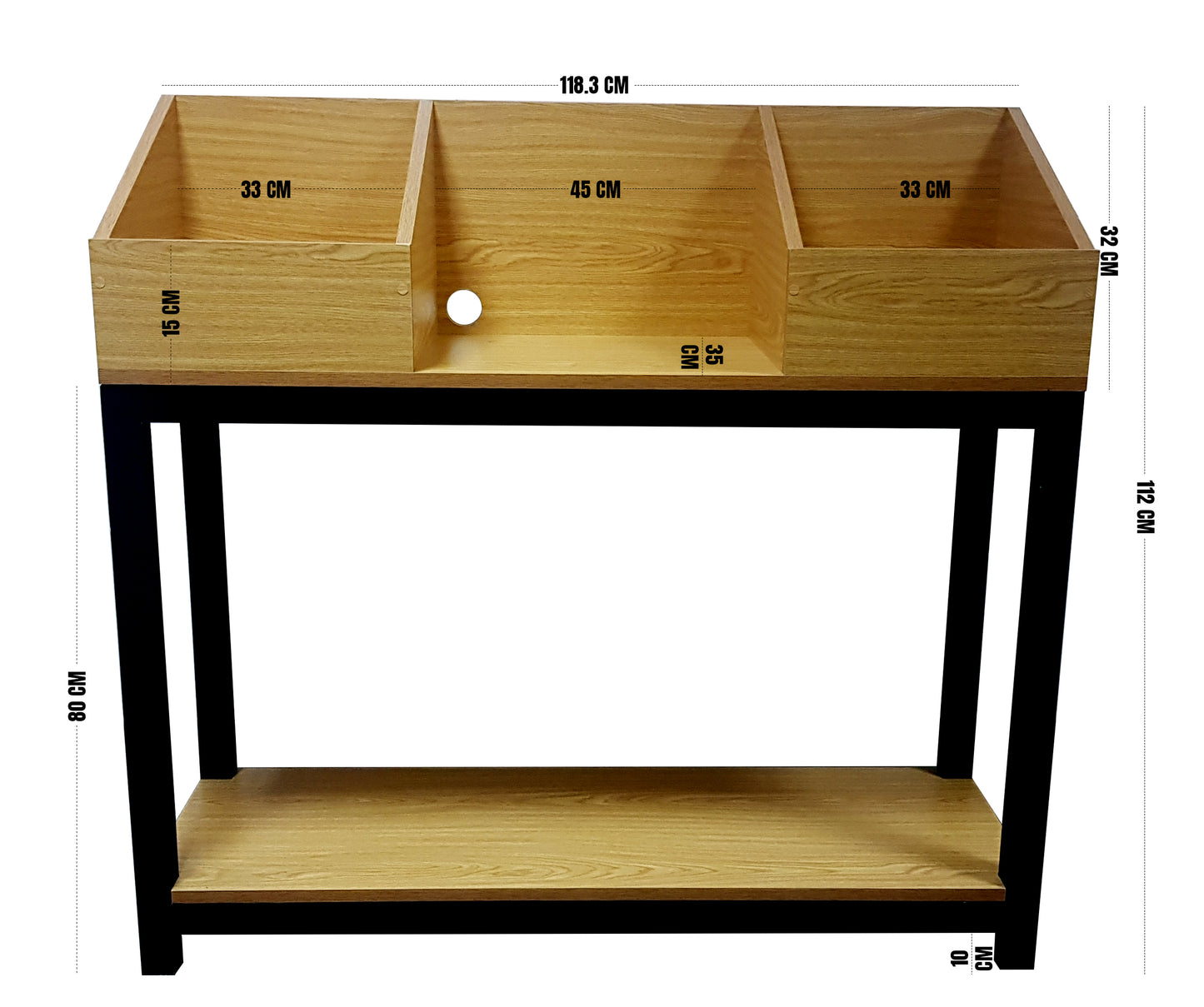 Vinyl Player and Record Storage Display Stand