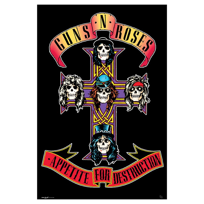 Guns N Roses - "Appetite" Poster Design GUNS N ROSES Licensed. Now available online in UAE