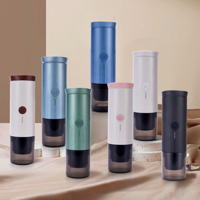 ماكينة إسبرسو محمولة من تاكي أويك - مزودة ببطارية عالية السعة، وخاصية التسخين الذاتي، وضغط يصل إلى 20 بار - أسود