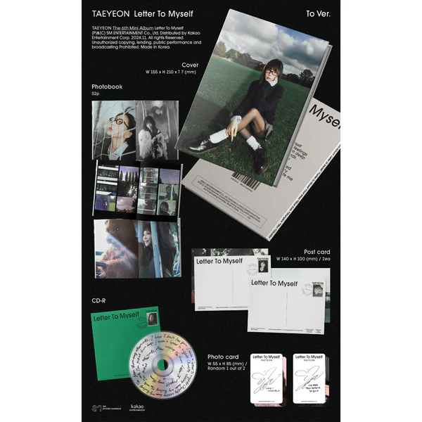 Taeyeon - 6th Mini Album Letter To Myself - (To Ver.)