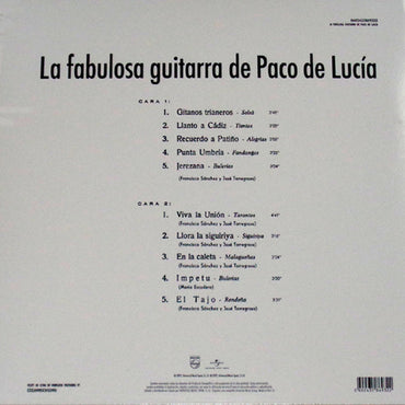 Paco De Lucía - La Fabulosa Guitarra De Paco De Lucía - LP