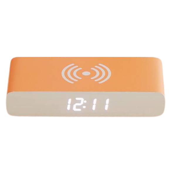 Steepletone Rise Charge Orange - Wireless Charger & Bedside Alarm Clock